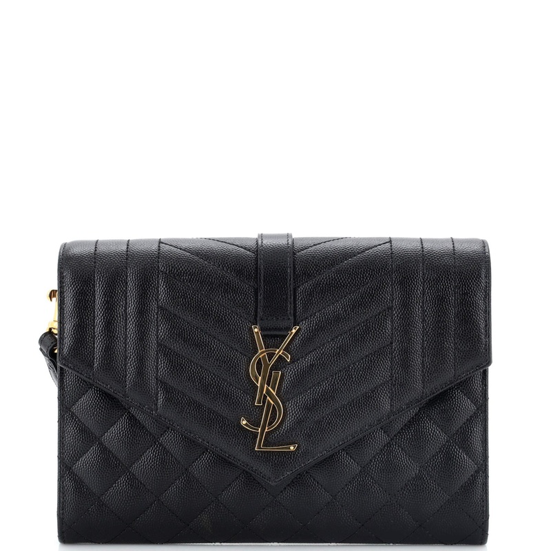 Classic Monogram Envelope Wristlet Clutch Mixed Matelasse Leather S744816894780