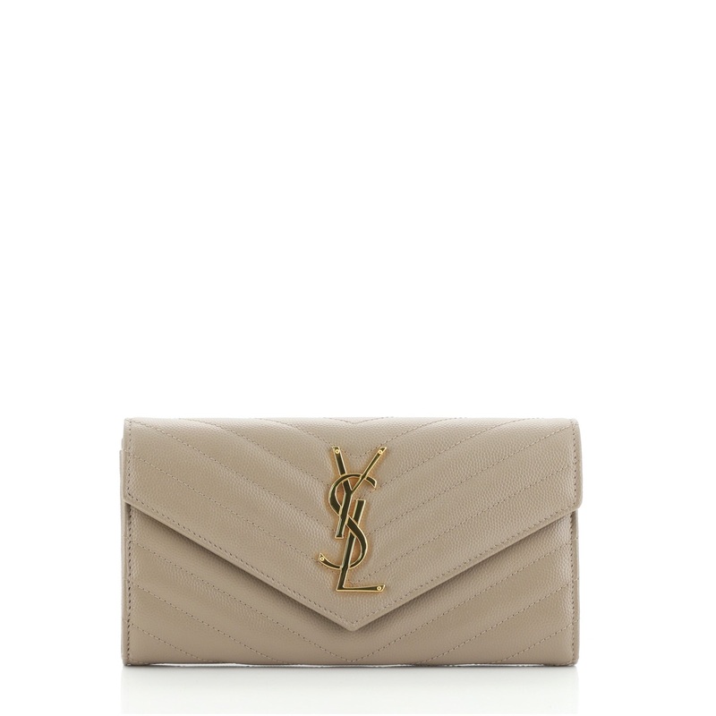 Classic Monogram Flap Wallet Matelasse Chevron Leather Large S744816699797