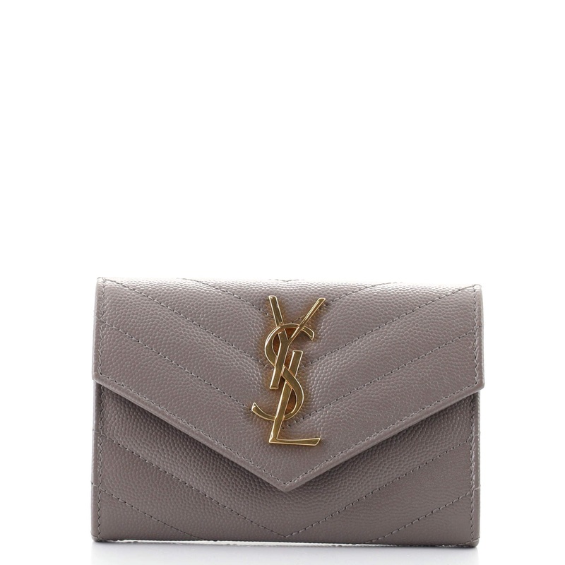 Classic Monogram Flap Wallet Matelasse Chevron Leather Small S744816609348