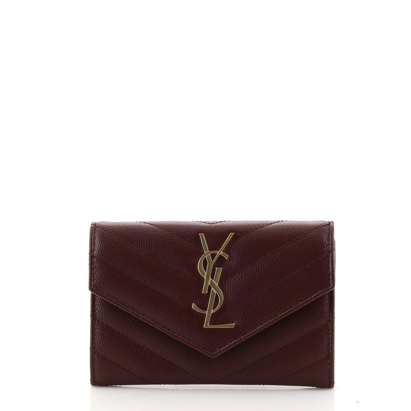 Classic Monogram Flap Wallet Matelasse Chevron Leather Small S744816631402