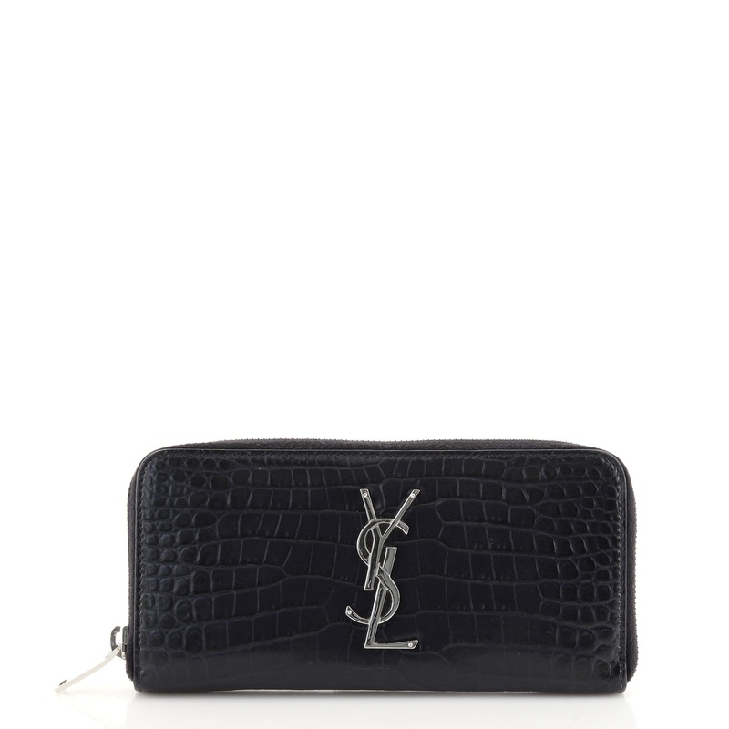 Classic Monogram Zip Around Wallet Crocodile Embossed Leather S744816662121