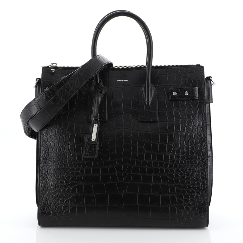 Sac de Jour Souple Zip Tote Crocodile Embossed Leather North South S744816747256