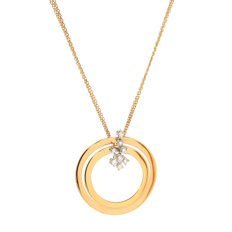 Sophia Loren Necklace 18K Rose Gold with 18K White Gold and Diamonds
